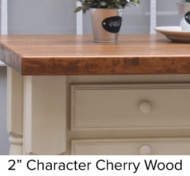 2″ Character Cherry Wood Top
