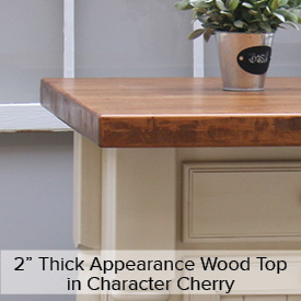 2″ Thick Appearance Wood Top in Character Cherry