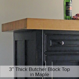 3″ Thick Butcher Block Top in Maple
