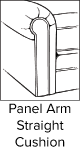Panel Arm Straight Cushion