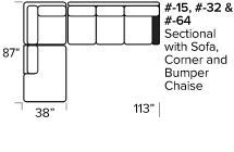 Smith Brothers Sectional Dimensions