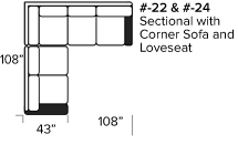 Smith Brothers 9000 Sectional Dimensions